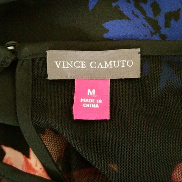 VINCE CAMUTO Floral sheer neck blouse - Picture 5 of 5